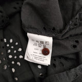 Toujours Classic Smock Shirt スモックシャツ カットワーク 定価59400円 サイズ2 ブラウス シャツ ブラック レディース トゥジュー【中古】6-0626M♪