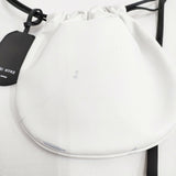 HYKE/CHACOLI LEATHER DRAWSTRING BAG レザーバッグ ミニショルダーバッグ Sサイズ ショルダーバッグ シロ レディース ハイク/チャコリ【中古】6-0611G◎