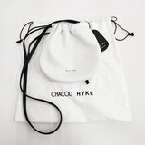 HYKE/CHACOLI LEATHER DRAWSTRING BAG レザーバッグ ミニショルダーバッグ Sサイズ ショルダーバッグ シロ レディース ハイク/チャコリ【中古】6-0611G◎