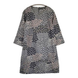 marimekko KARHUNMARJA 花柄 コットン チュニック ワンピース グレー マルチカラー レディース マリメッコ【中古】6-0830M∞