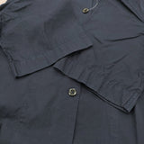 MHL. GARMENT DYE BASIC POPLIN サイズ2 595-8157505 半袖シャツドレス ワンピース ネイビー レディース エムエイチエル【中古】6-0707S♪