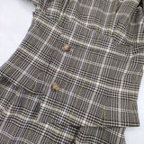 FRAY I.D ウエストベルトタイトワンピース チェック ワンピース ベージュ クロ レディース フレイアイディー【中古】6-0820M∞