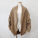 antiqua YA-00334 変型 羽織り 定価4600円 コート ベージュ レディース アンティカ【中古】6-0905T◎