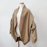 antiqua YA-00334 変型 羽織り 定価4600円 コート ベージュ レディース アンティカ【中古】6-0905T◎