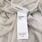 Ameri VINTAGE CURL OF SMOKE SHEER DRESS インナーワンピース付き シアー ワンピース ベージュ グレー レディース アメリヴィンテージ【中古】6-0704M♪