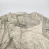 Ameri VINTAGE CURL OF SMOKE SHEER DRESS インナーワンピース付き シアー ワンピース ベージュ グレー レディース アメリヴィンテージ【中古】6-0704M♪