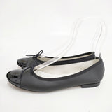 repetto FLORA BALLERINA バレリーナ バレエシューズ フラットシューズ 牛革 レザー フランス製 サイズ38 定価42900円 バレエシューズ クロ レディース レペット【中古】6-0702G◎