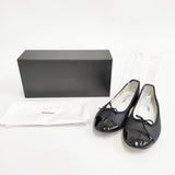 repetto FLORA BALLERINA バレリーナ バレエシューズ フラットシューズ 牛革 レザー フランス製 サイズ38 定価42900円 バレエシューズ クロ レディース レペット【中古】6-0702G◎