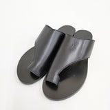 LAOCOONTE ラオコンテ 未使用 Arabella Silky トングサンダル やぎ革 ゴートレザー サイズ37 スペイン製 サンダル ブラック レディース【中古】6-0815S◎