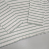 SAINT JAMES 新品 ウエッソン T5 ボーダー 長袖Ｔシャツ カットソー ロンＴ ホワイト ライトグリーン ユニセックス セントジェームス【中古】6-0727M∞