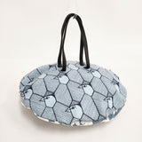 mina perhonen pizza bag new journey × bird garden us9630 ピザバッグ トートバッグ アオ コン レディース ミナペルホネン【中古】6-0611G◎