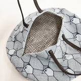 mina perhonen pizza bag new journey × bird garden us9630 ピザバッグ トートバッグ アオ コン レディース ミナペルホネン【中古】6-0611G◎