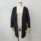 vie evam eva Soft cotton seamless hooded robe 日本製 定価26400円 V161K922 フード ローブ その他ジャケット・コート チャコールグレー レディース ヴィー エヴァムエヴァ【中古】6-0905T◎