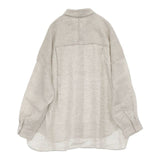 RIVE DROITE リネンワイドシャツ 定価16500円 サイズF 長袖シャツ 26SS ベージュ レディース リヴドロワ【中古】6-0912M∞