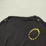 io comme io 刺繍 ドロップショルダー サイズ38 11114810 半袖Ｔシャツ カットソー ブラック レディース イオコムイオ【中古】6-0707S♪