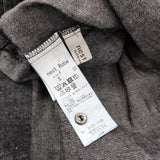 nest Robe コットンリネンダンガリートリミングフリルカラーブラウス デニム 定価27500円 ブラウス シャツ 2025 ネイビー レディース ネストローブ【中古】6-0704M♪