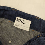 MHL./CANTON CANTON LIGHT DENIM ライトオンス 595-2140501 定価29700円 デニムパンツ ブルー レディース エムエイチエル/キャントン【中古】6-0830G∞