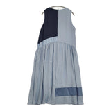 PS Paul Smith ウィメンズアセテートカラーブロックドレス 定価46200円 165326DR312 ワンピース 26SS グレイッシュブルー レディース ピーエスポールスミス【中古】6-0704S♪