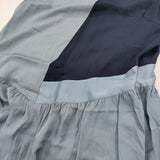 PS Paul Smith ウィメンズアセテートカラーブロックドレス 定価46200円 165326DR312 ワンピース 26SS グレイッシュブルー レディース ピーエスポールスミス【中古】6-0704S♪