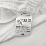 mizuiro-ind ガーゼハイネックプルオーバー コットン Vネック ブラウス シャツ ホワイト レディース ミズイロインド【中古】6-0717S♪