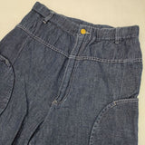 mercibeaucoup, サルエルパンツ MB93FF828 コットンリネン サイズ3 デニムパンツ ネイビー レディース メルシーボークー【中古】6-0830G∞