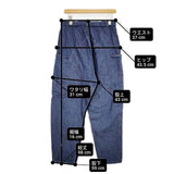 mercibeaucoup, サルエルパンツ MB93FF828 コットンリネン サイズ3 デニムパンツ ネイビー レディース メルシーボークー【中古】6-0830G∞