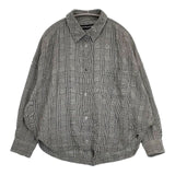 mercibeaucoup, ドルマン チェック ブラウス シャツ ブラック ホワイト レディース メルシーボークー【中古】6-0830M∞