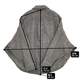 mercibeaucoup, ドルマン チェック ブラウス シャツ ブラック ホワイト レディース メルシーボークー【中古】6-0830M∞