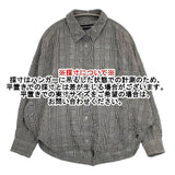 mercibeaucoup, ドルマン チェック ブラウス シャツ ブラック ホワイト レディース メルシーボークー【中古】6-0830M∞
