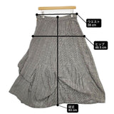 mercibeaucoup, 変形 チェック ロングスカート ブラック ホワイト レディース メルシーボークー【中古】6-0830M∞