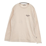 Roial Industry ロイアル 胸刺繍 コットン サイズL 長袖Ｔシャツ カットソー ロンＴ ピンクベージュ メンズ【中古】6-0912M∞