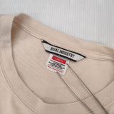 Roial Industry ロイアル 胸刺繍 コットン サイズL 長袖Ｔシャツ カットソー ロンＴ ピンクベージュ メンズ【中古】6-0912M∞