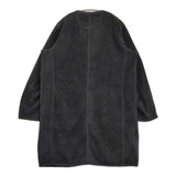 Danton 未使用品 FLEECE COLLARLESS COAT フリースノーカラーコート 38 定価20350円 カーディガン コート 25AW ブラック レディース ダントン【中古】6-1009T♪