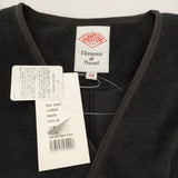 Danton 未使用品 FLEECE COLLARLESS COAT フリースノーカラーコート 38 定価20350円 カーディガン コート 25AW ブラック レディース ダントン【中古】6-1009T♪