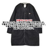 Danton 未使用品 FLEECE COLLARLESS COAT フリースノーカラーコート 38 定価20350円 カーディガン コート 25AW ブラック レディース ダントン【中古】6-1009T♪