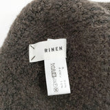 RINEN ウールナイロン 帽子 ニット帽 ニットキャップ ブラウン メンズ リネン【中古】6-0911T◎