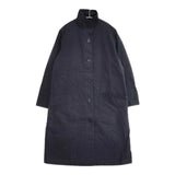 MHL. 595-9110503 コットン スタンドカラーコート PROOFED COTTON POPLIN コート ネイビー レディース エムエイチエル【中古】6-0917M∞