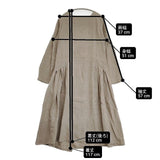 pot pourri リネン カシュクール ワンピース ベージュ レディース ポプリ【中古】6-0917M∞