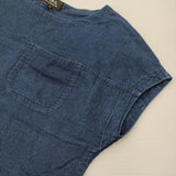 A.P.C. インディゴ フレンチスリーブ サイズXS ブラウス シャツ ネイビー レディース アーペーセー【中古】6-0707S♪