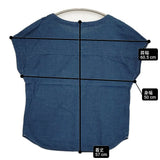A.P.C. インディゴ フレンチスリーブ サイズXS ブラウス シャツ ネイビー レディース アーペーセー【中古】6-0707S♪