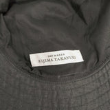 KIJIMA TAKAYUKI LINEN RAYON WIDE BRIM BUCKET HAT ワイドブリムバケットハット 定価15400円 ハット クロ レディース キジマタカユキ【中古】6-0622M◎