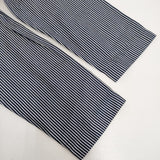 iliiliili 定価18000円 羽織 コットン混 ストライプ ロング丈 サイズ38 インディゴ コート ネイビー ホワイト レディース イリイライイリ【中古】6-0805G◎