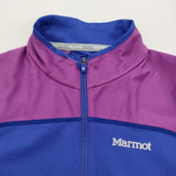 MARMOT WS CLIMB SPEED H/S ZIP MJK-S6527W サイズM カットソー バードブルー×フクシアピンク レディース マーモット【中古】6-0707S♪