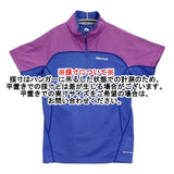 MARMOT WS CLIMB SPEED H/S ZIP MJK-S6527W サイズM カットソー バードブルー×フクシアピンク レディース マーモット【中古】6-0707S♪