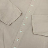 R&D.M.Co- バンドカラー GARMENT DYE BUGGY SHIRT コットンリネン ブラウス シャツ ピンク レディース オールドマンズテーラー【中古】6-0830M∞