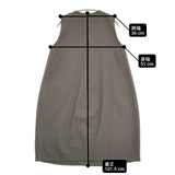 mizuiro-ind front fly cocoon gilet フロントフライコクーンジレ ロングベスト ポリエステル 定価17930円 ベスト グレー レディース ミズイロインド【中古】6-0830M∞
