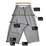mizuiro-ind ハイウエストワイドパンツ イージーパンツ 定価17930円 日本製 パンツ グレー レディース ミズイロインド【中古】6-0917G∞