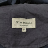Vlas Blomme KL Vintage サロペット 定価37400円 コルトレイクリネン 13500013 サロペット ネイビー レディース ヴラスブラム【中古】6-0707S♪