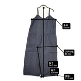 Vlas Blomme KL Vintage サロペット 定価37400円 コルトレイクリネン 13500013 サロペット ネイビー レディース ヴラスブラム【中古】6-0707S♪