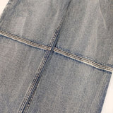 YENN イェン HIGH RISE TUCK WIDE PT 定価26400円 36 カットオフ デニムパンツ ブルー レディース【中古】6-0917G∞